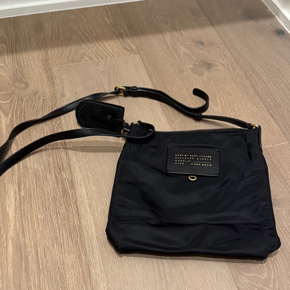Marc by Marc Jacobs Black Crossbody Bag with Luggage Tag
